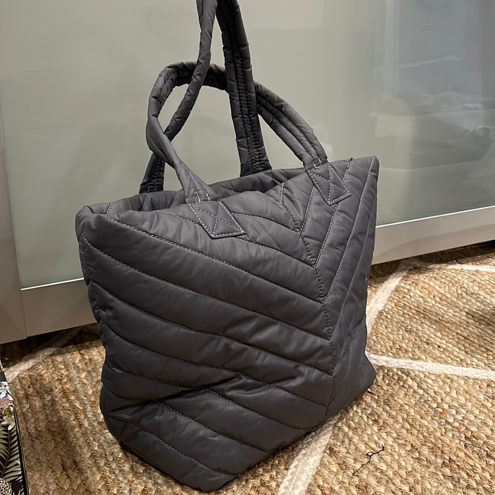 Urban Fit small Grey puffy tote bag